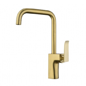 Square Arch Single Handle Hot and Cold Brass Kitchen Sink Mixer