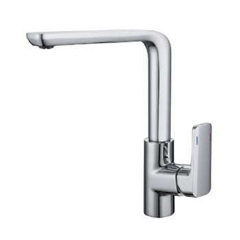 Deck Mounted Single Handle Brass Kitchen  Faucet Hot and Cold Mixer