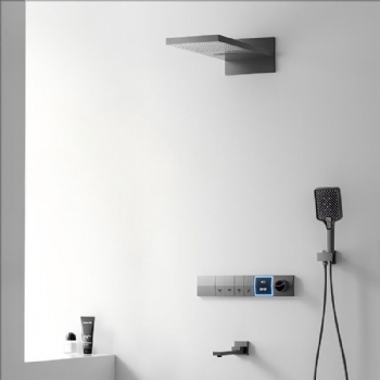 LED Digital Display Shower Faucet Set Concealed Shower System