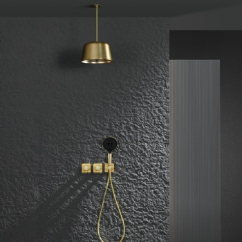 2024 New Concealed Shower System Brushed Gold Luxury Shower Set