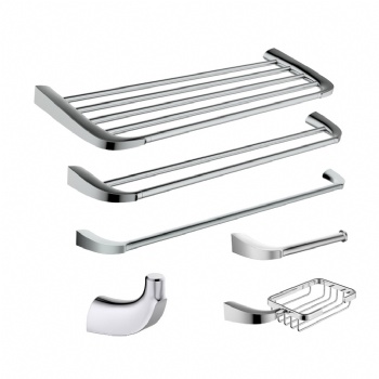 High Quality Wall Mounted Chrome Brass Bathroom Accessory Set